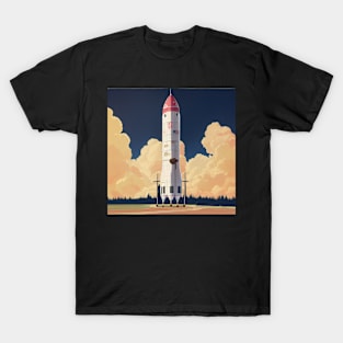 Vintage Retro Space Rocket T-Shirt